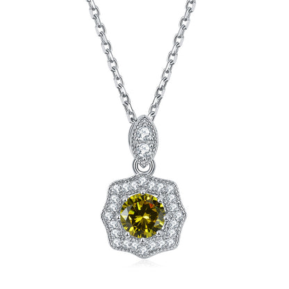 925 Sterling Silver Star Pendant Necklace - Personalized Birthstone Jewelry