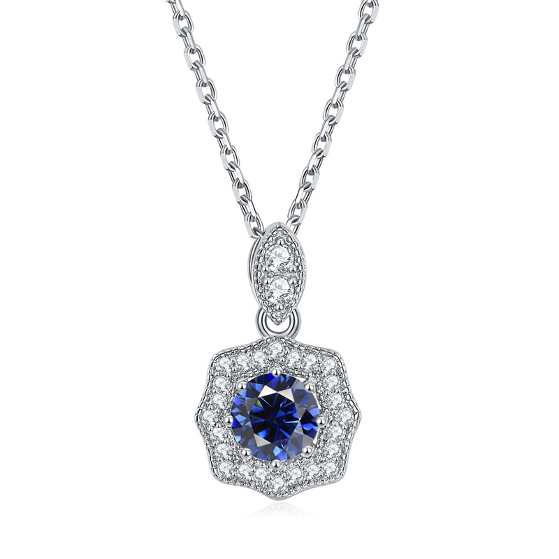 925 Sterling Silver Star Pendant Necklace - Personalized Birthstone Jewelry