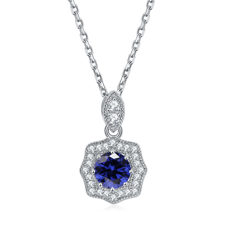 925 Sterling Silver Star Pendant Necklace - Personalized Birthstone Jewelry