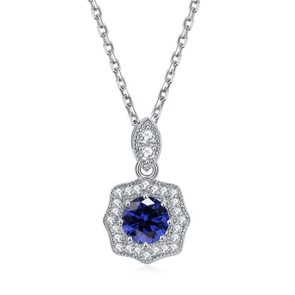 925 Sterling Silver Star Pendant Necklace - Personalized Birthstone Jewelry