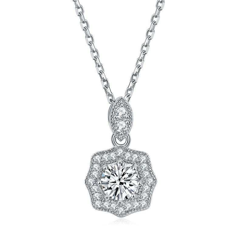 925 Sterling Silver Star Pendant Necklace - Personalized Birthstone Jewelry