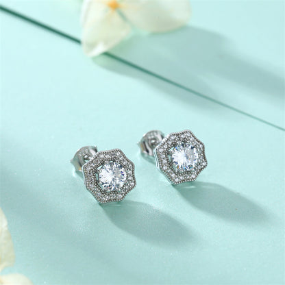 925 Sterling Silver Star & Floral Stud Earrings – Sweet Birthstone Collection
