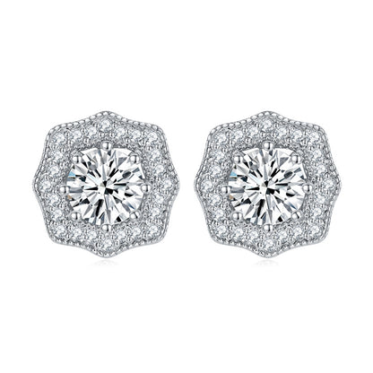925 Sterling Silver Star & Floral Stud Earrings – Sweet Birthstone Collection