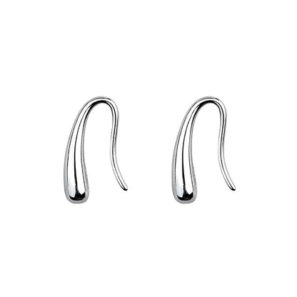 925 Sterling Silver Teardrop Earrings - White Gold & Yellow Gold Plated Korean Style Dainty Jewelry for Women