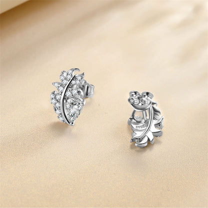 925 Sterling Silver Teardrop Earrings for Women Elegant Zircon Floral Dangle Earrings White Gold Plated 2.8g