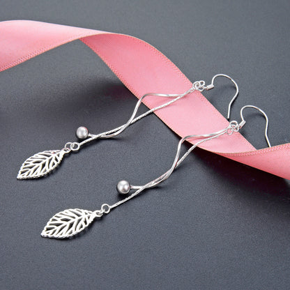 925 Sterling Silver Vintage Ruyi Hoop Earrings - 2.3g Retro Chinese Style Earrings for Women