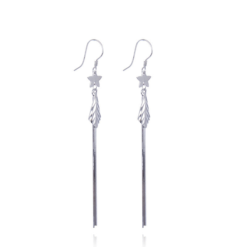 925 Sterling Silver Wave Design Ear Hooks - Trendy Ocean Inspired Earrings for Women