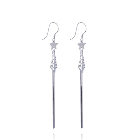 925 Sterling Silver Wave Design Ear Hooks - Trendy Ocean Inspired Earrings for Women