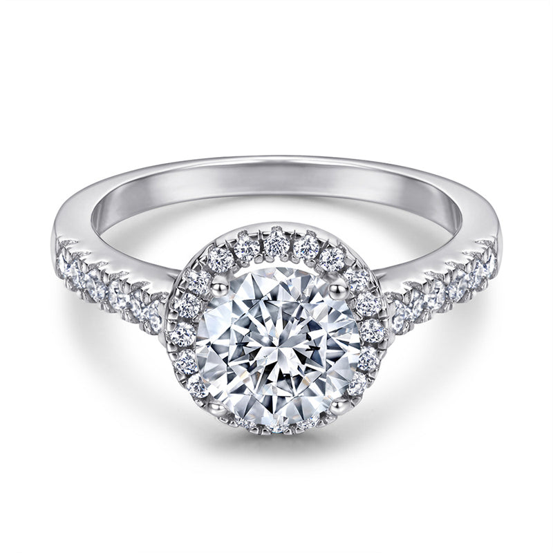 925 Sterling Silver Wedding Ring Set – Elegant Zircon Bridal Jewelry Collection