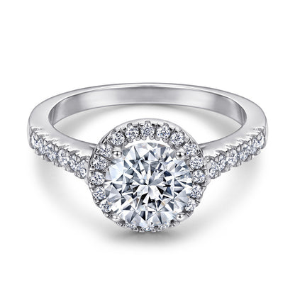925 Sterling Silver Wedding Ring Set – Elegant Zircon Bridal Jewelry Collection
