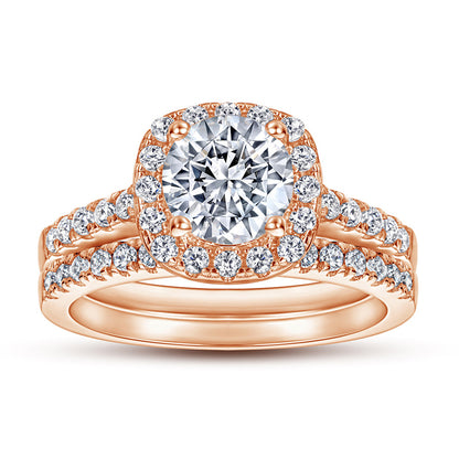 925 Sterling Silver Wedding Ring Set – Elegant Zircon Stackable Band Collection