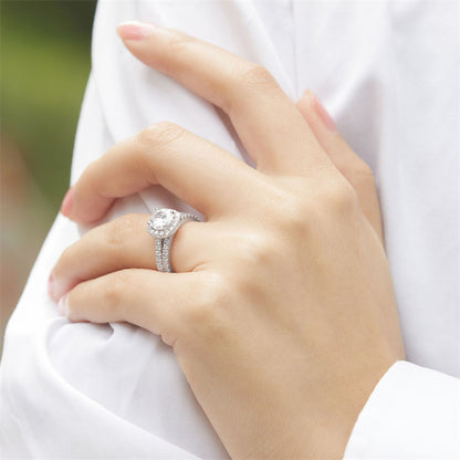 925 Sterling Silver Wedding Ring Set – Elegant Zircon Stackable Band Collection