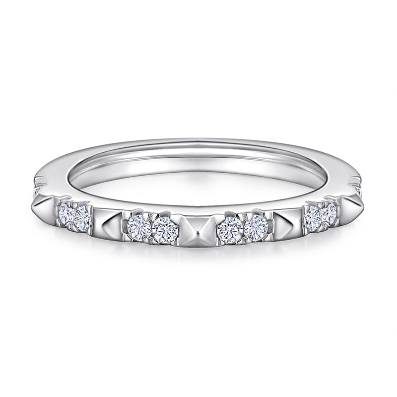 925 Sterling Silver Zirconia Ring - Classic Tarnish-Resistant Band in Rose Gold & More