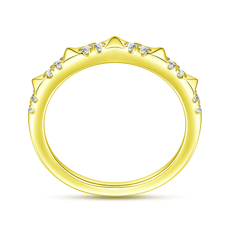 925 Sterling Silver Zirconia Ring - Classic Tarnish-Resistant Band in Rose Gold & More
