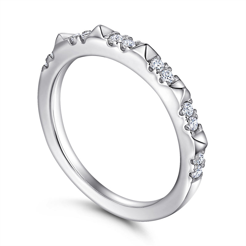 925 Sterling Silver Zirconia Ring - Classic Tarnish-Resistant Band in Rose Gold & More