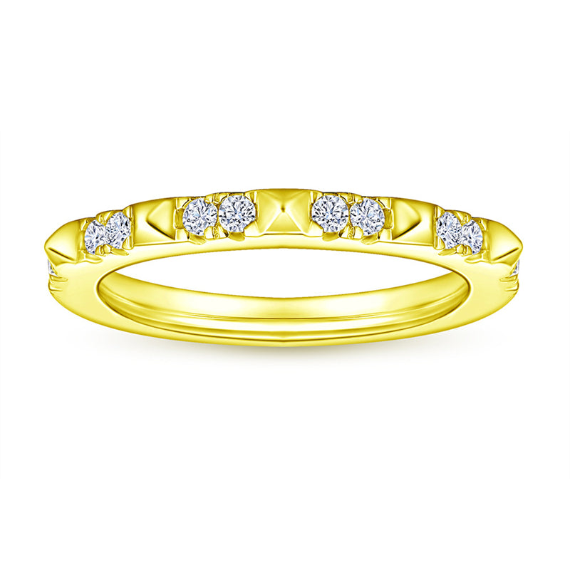 925 Sterling Silver Zirconia Ring - Classic Tarnish-Resistant Band in Rose Gold & More