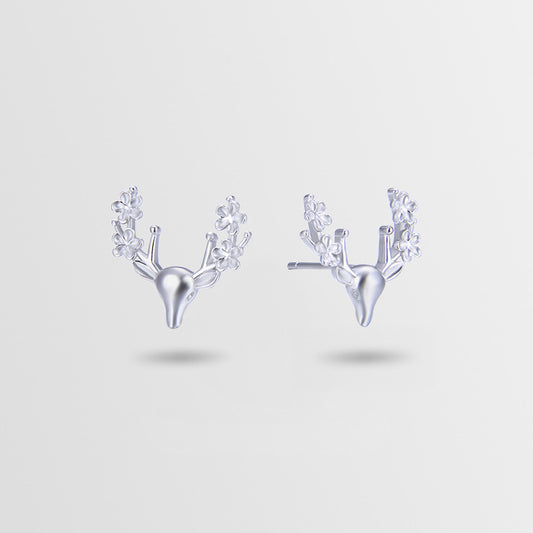 925 Sterling Silver Zodiac Animal Stud Earrings - Korean Style Cute Animal Earrings with Plastic Backs