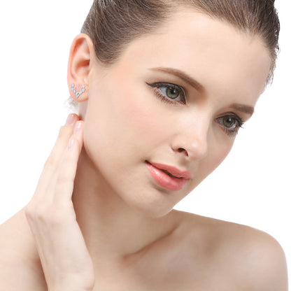 925 Sterling Silver Zodiac Animal Stud Earrings - Korean Style Cute Animal Earrings with Plastic Backs