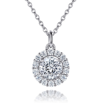 925 Sterling Silver Zodiac Birthstone Necklace - Rose Gold Plated Geometric Pendant