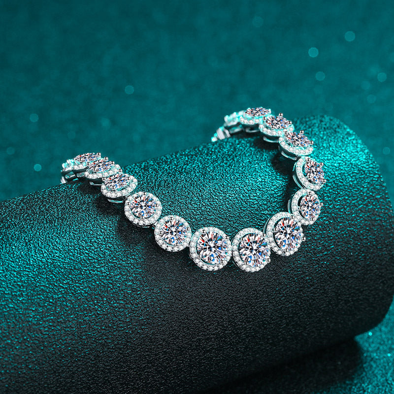 Original Design Geometric Coral Moissanite Bracelet - 10.1-11.1ct Full Moissanite 4 Sizes