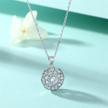 925 Sterling Silver Peridot Zircon Necklace - Modern Botanical Jewelry