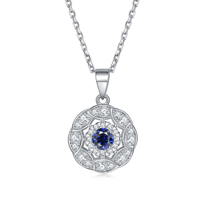 925 Sterling Silver Peridot Zircon Necklace - Modern Botanical Jewelry