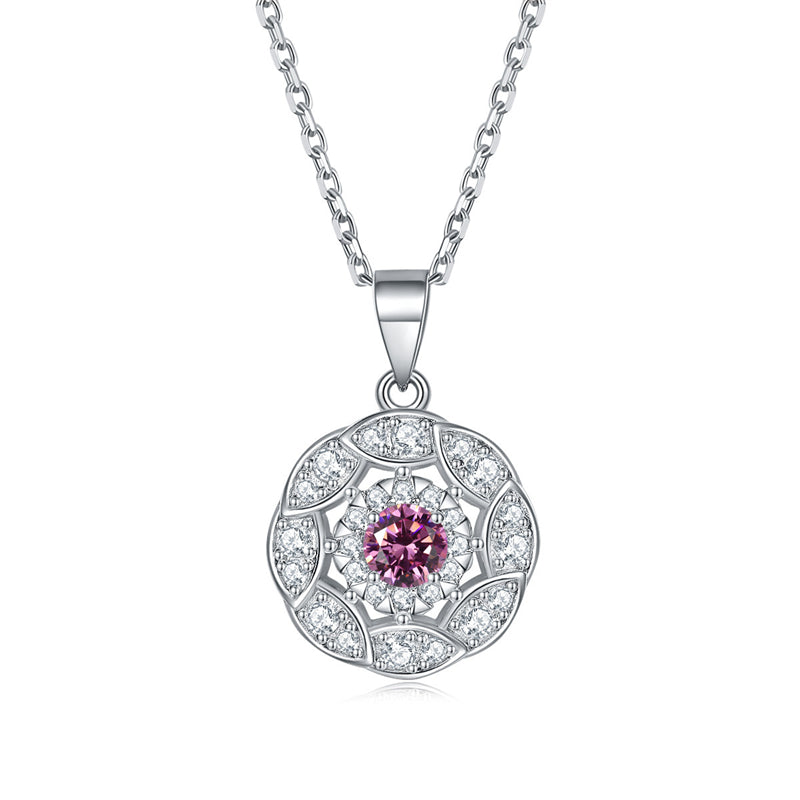 925 Sterling Silver Peridot Zircon Necklace - Modern Botanical Jewelry