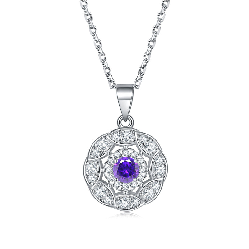 925 Sterling Silver Peridot Zircon Necklace - Modern Botanical Jewelry