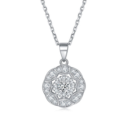 925 Sterling Silver Peridot Zircon Necklace - Modern Botanical Jewelry