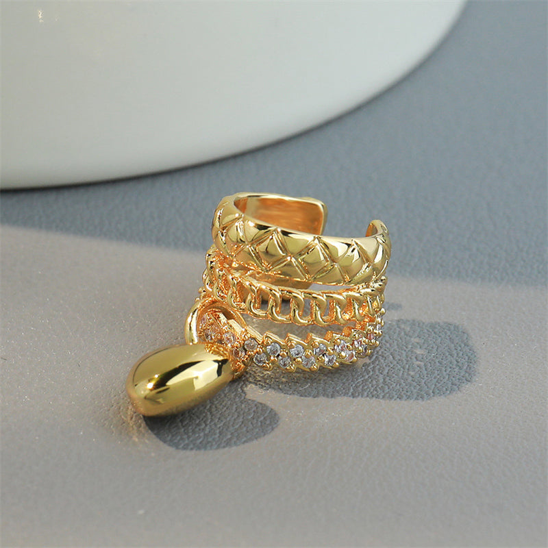 Adjustable Geometric Gold Plated Ear Cuffs - Versatile No-Piercing Hoop Earrings for Women