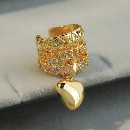 Adjustable Geometric Gold Plated Ear Cuffs - Versatile No-Piercing Hoop Earrings for Women