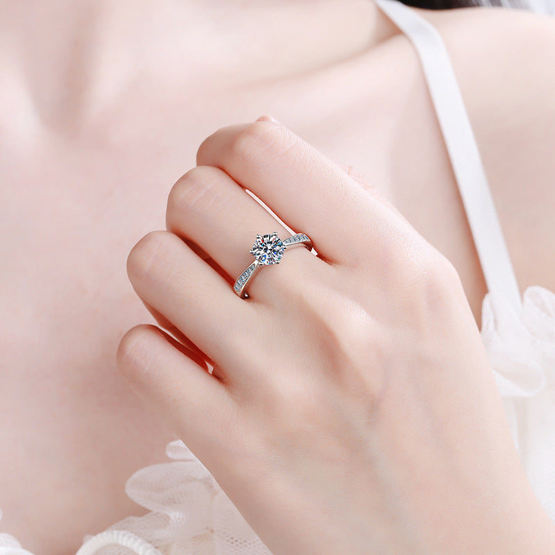 Adjustable Vintage Medal Zircon Ring for Women - 5/6.5/8mm Solitaire Statement Ring in Electroplated 925 Silver