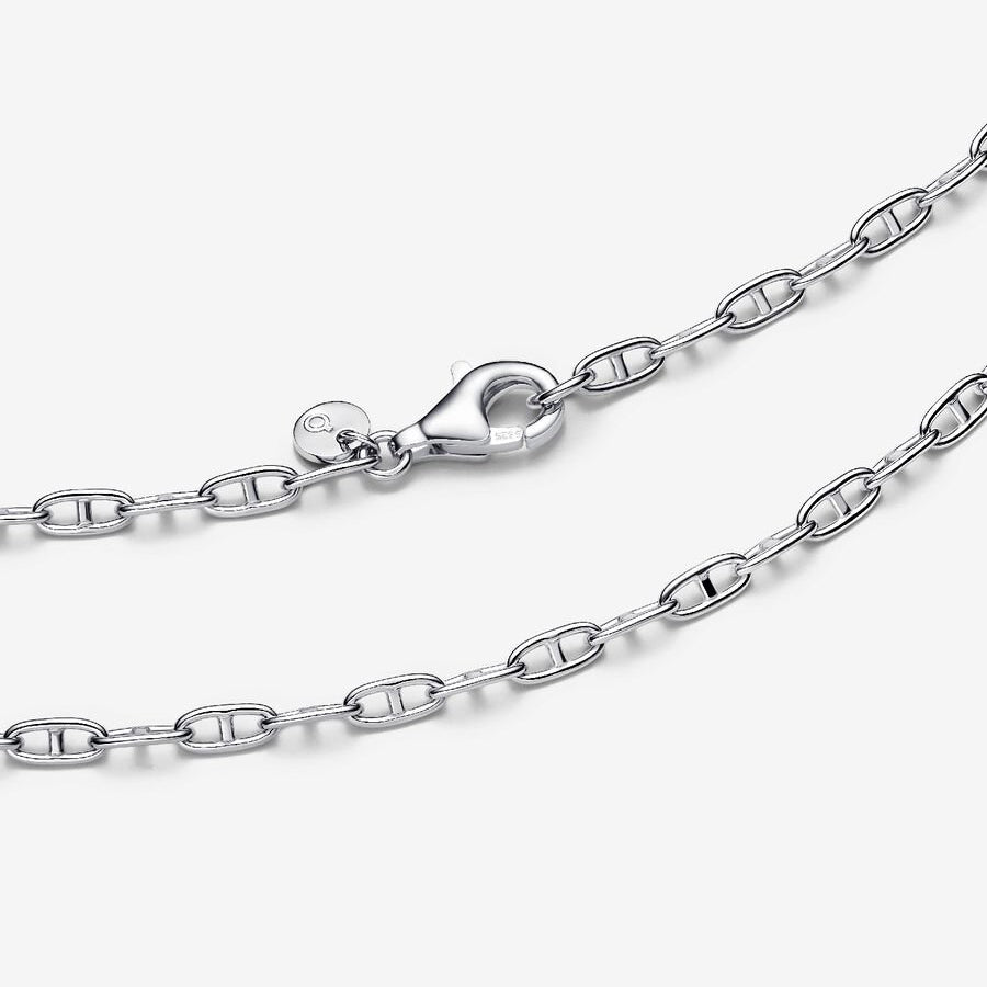 Sterling Silver Anchor Chain Necklace – Nautical Jewelry