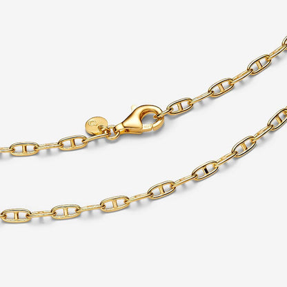 14K Gold Plated Anchor Chain Necklace