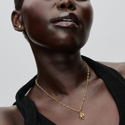 14K Gold Plated Anchor Chain Necklace