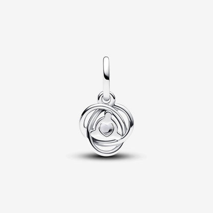 April Clear Eternity Circle Dangle Charm