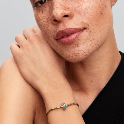 14k Gold Aqua Clip Charm