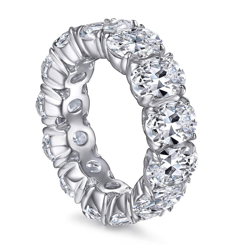 Bestselling S925 Sterling Silver Zirconia Ring for Women - Elegant Wedding Jewelry in White Gold Tone