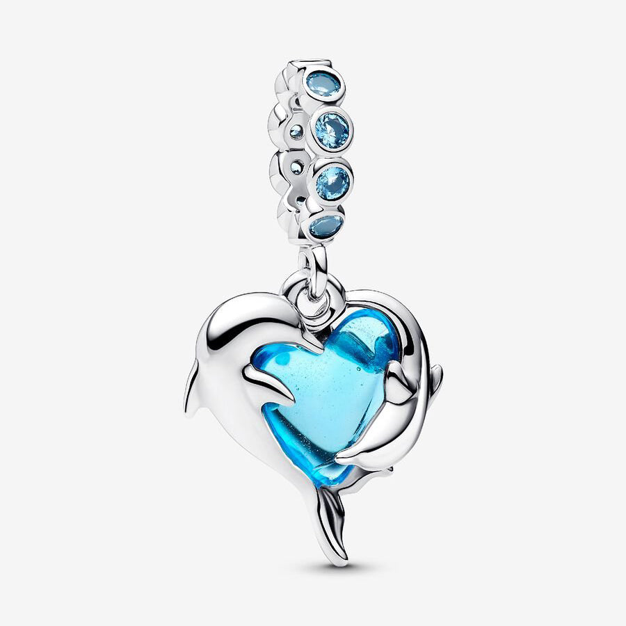 Murano Glass Dolphin Dangle Charm