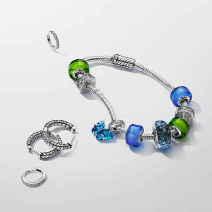 Blue Mini Murano Glass Charm