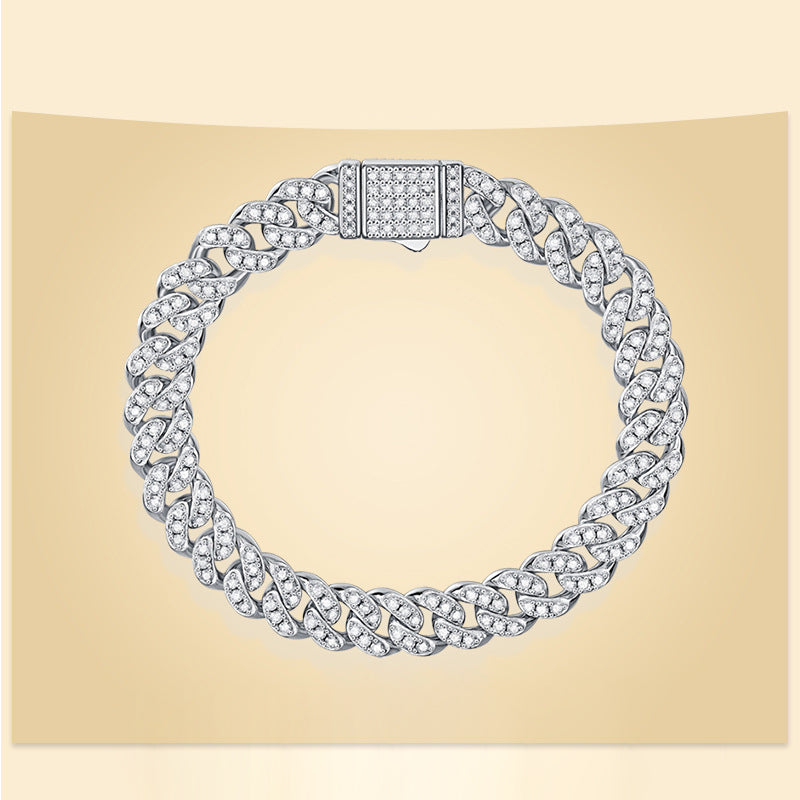 Bold Geometric Bracelet with Moissanite