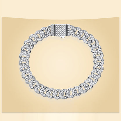 Bold Geometric Bracelet with Moissanite