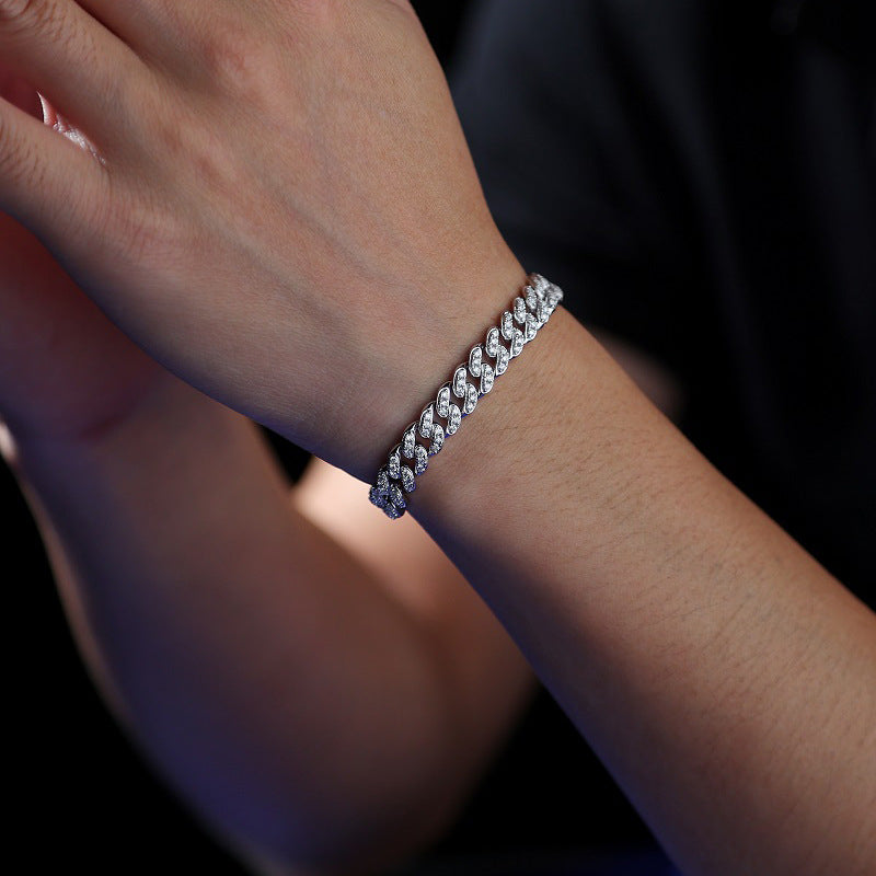 Bold Geometric Bracelet with Moissanite