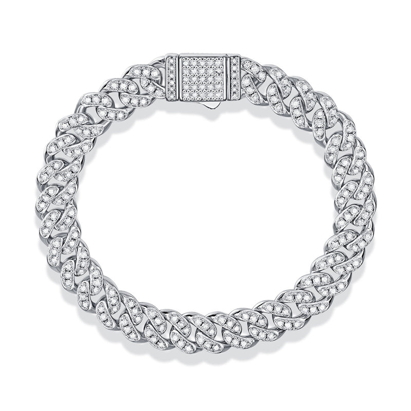 Bold Geometric Bracelet with Moissanite