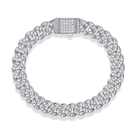 Bold Geometric Bracelet with Moissanite
