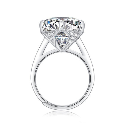 Bold Geometric Ring with Moissanite