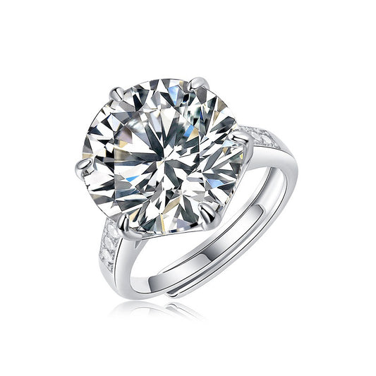 Bold Geometric Ring with Moissanite