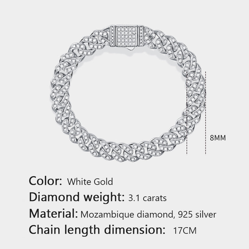 Bold Geometric Bracelet with Moissanite