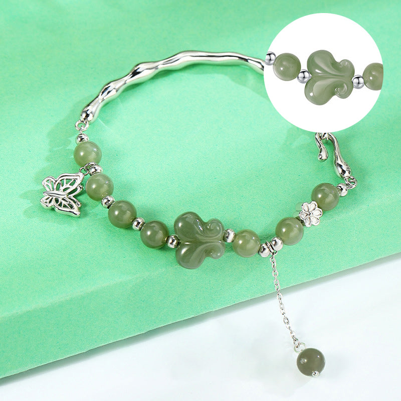 Bow Butterfly Bracelet 925 Silver Dainty Feminine Jewelry