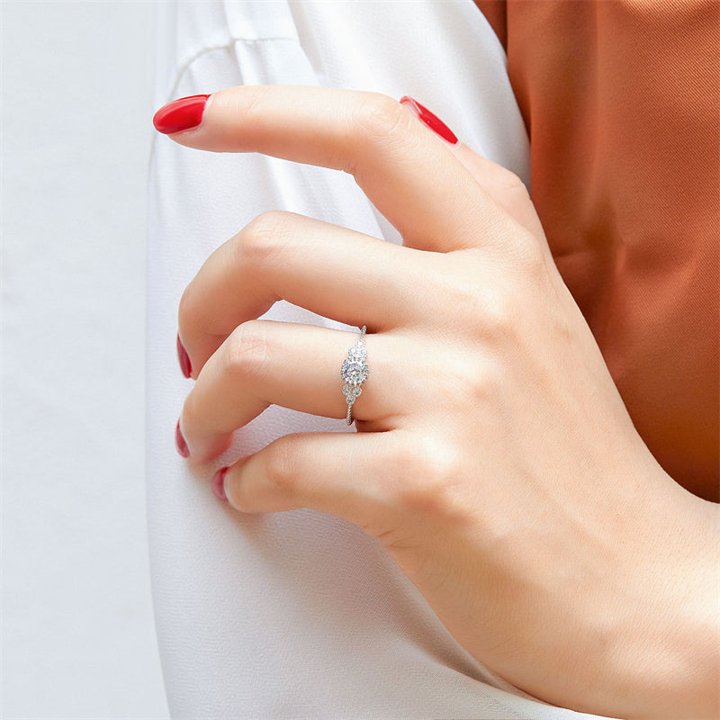 Bow Design 925 Silver Ring - Korean-Inspired Zirconia Wedding Band